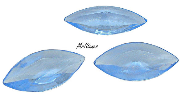 15x7mm (4200/2) TTC Light Sapphire Blue Navette Marquise Navette Unfoiled