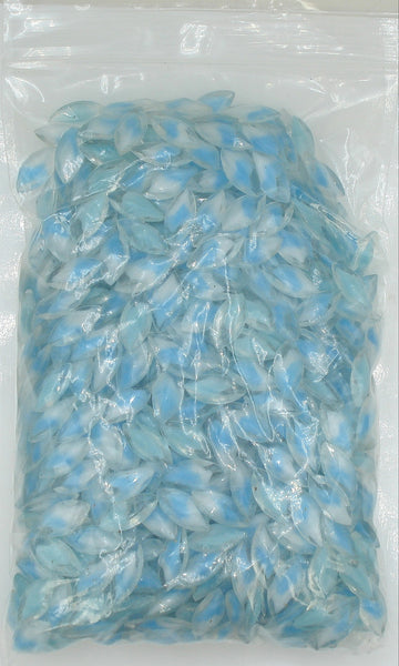15x7mm (4200/2) TTC Aqua White Givre Unfoiled Marquise Navette