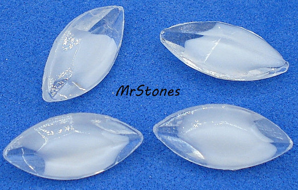 15x7mm (4200/2) TTC Clear White Givre Unfoiled Marquise Navette