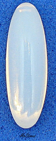 14.5x4.5mm (2195) White Opal Glass Oval Cabochon