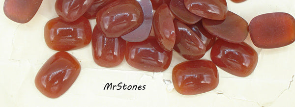 16x12mm (2570) Cornelian Antique Cushion Cabochon Approx. 5mm thick