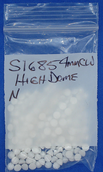 4mm (1684) Chalk White Round High Dome (2.6mm) Cabochon