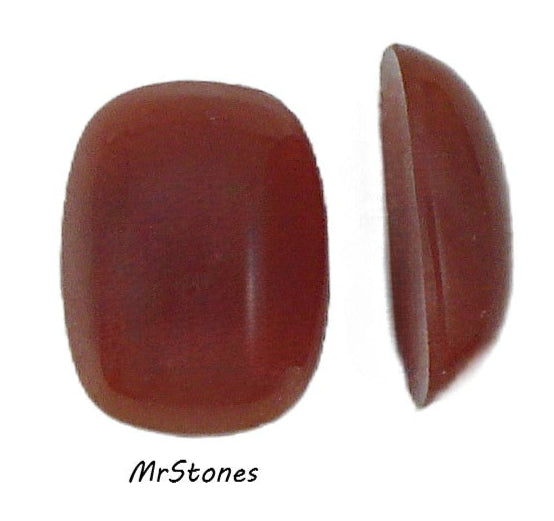 16x12mm (2570) Cornelian Antique Cushion Cabochon Approx. 5mm thick
