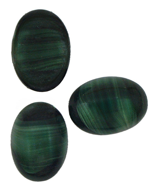 25x18mm (1685) Green Tourmaline Porphyry Oval Cabochon