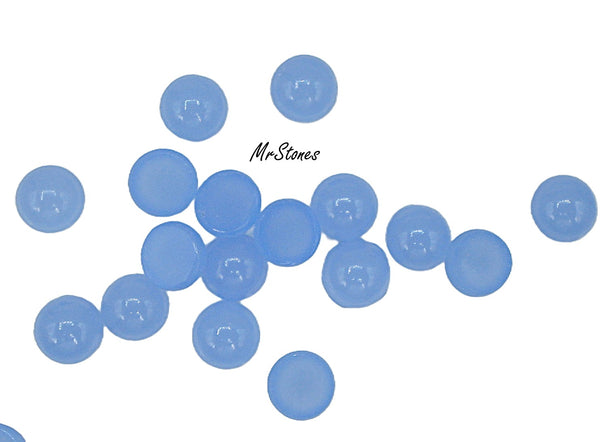 5mm (2194) Periwinkle Round Cabochon Semi-transluscent