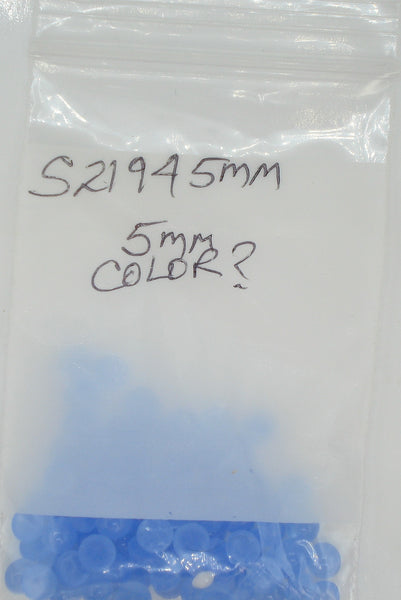 5mm (2194) Periwinkle Round Cabochon Semi-transluscent