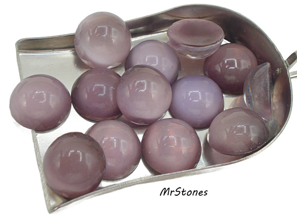 13mm (2194) Amethyst Purple Moonstone Round Cabochon