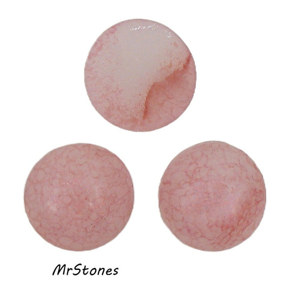 21.5mm (2194) Pink Matrix Round Cabochon