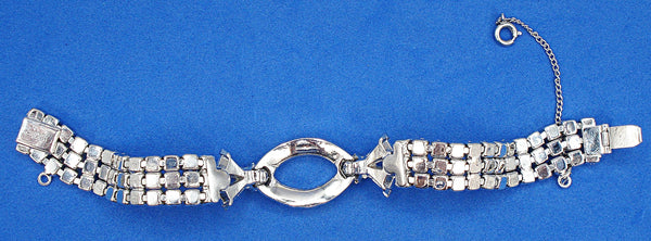 Sarah Coventry Bracelet Crystal Prong Set Rhinestones 6 3/4" x 3/4"