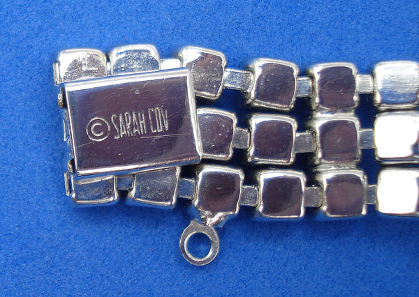 Sarah Coventry Bracelet Crystal Prong Set Rhinestones 6 3/4" x 3/4"