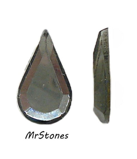 13x7.8mm (2300/2) Black Diamond Flat Back Pear Rose Cut 1pc/$1.00 5pcs/$2.00