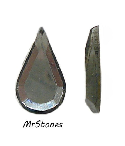 13x7.8mm (2300/2) Black Diamond Flat Back Pear Rose Cut 1pc/$1.00 5pcs/$2.00