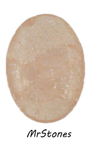 18x13mm (3188) Light Rose Rosaline Pink Crackle Oval Buff Top Doublet