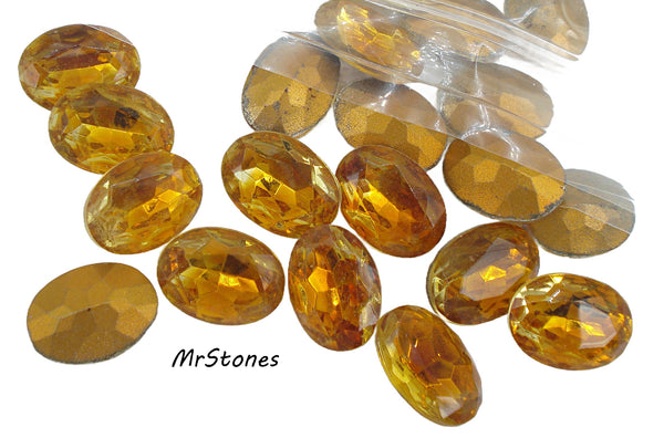 18x13mm (4130/2) TTC Bi Color Topaz Jonquil Oval Shape Two Toned