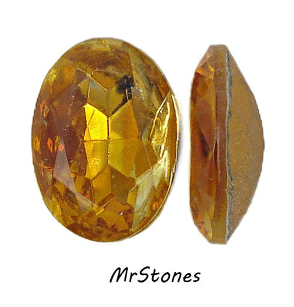 18x13mm (4130/2) TTC Bi Color Topaz Jonquil Oval Shape Two Toned