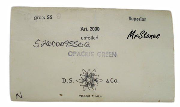 2.5-2.6mm (2000) (9ss) Opaque Green Round Flatback Swarovski