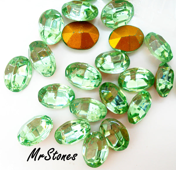 8x6mm (4100/2) TTC Chrysolite Green Oval Shape