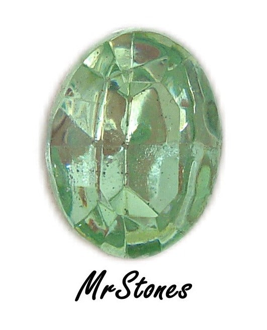 8x6mm (4100/2) TTC Chrysolite Green Oval Shape