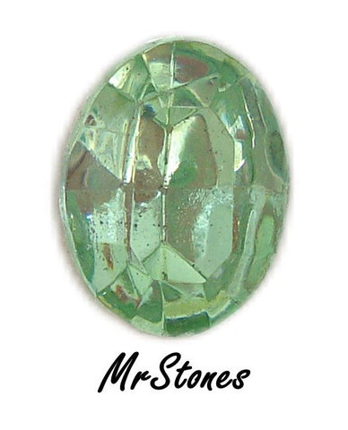 8x6mm (4100/2) TTC Chrysolite Green Oval Shape