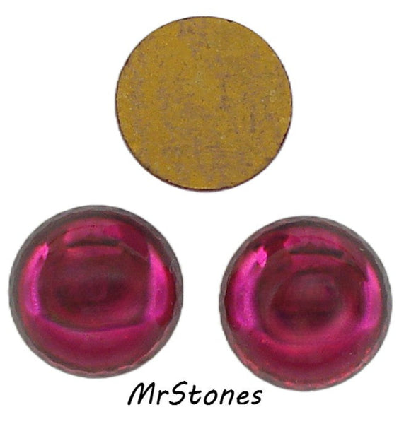 13mm (2194) Ruby Rubinite Round Cabochon Czech