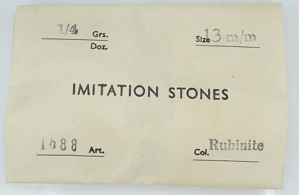 13mm (2194) Ruby Rubinite Round Cabochon Czech