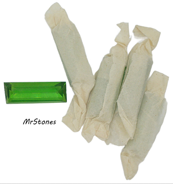 11x8mm (4500/2) Green Tourmaline Unfoiled Baguette Shape