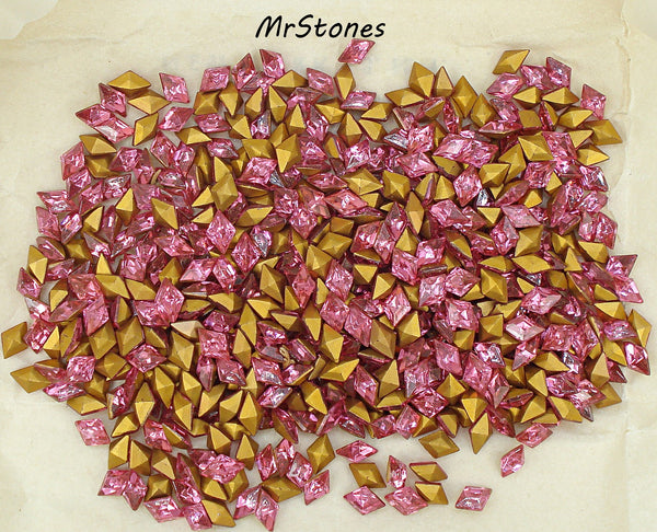 8x5.5mm (4710) Rose Pink Diamond Shape M/C West Germany