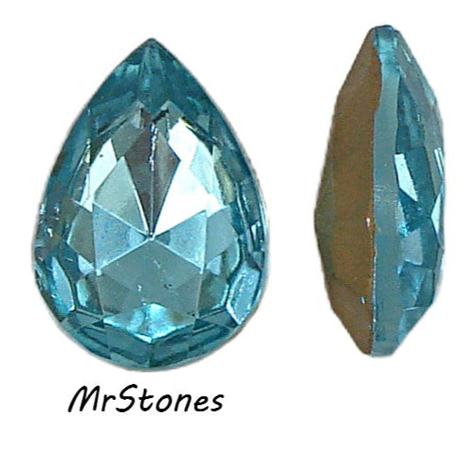 18x13mm (4320/2) TTC Aqua Marine Pear Pendeloque Shape Czech