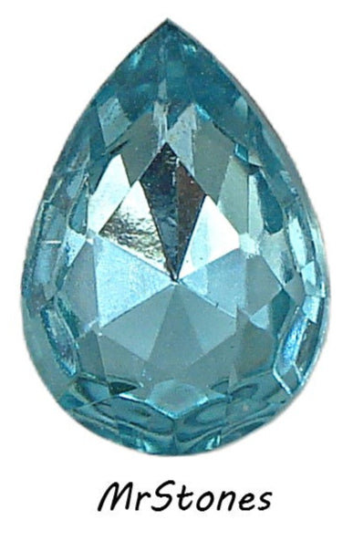 18x13mm (4320/2) TTC Aqua Marine Pear Pendeloque Shape Czech