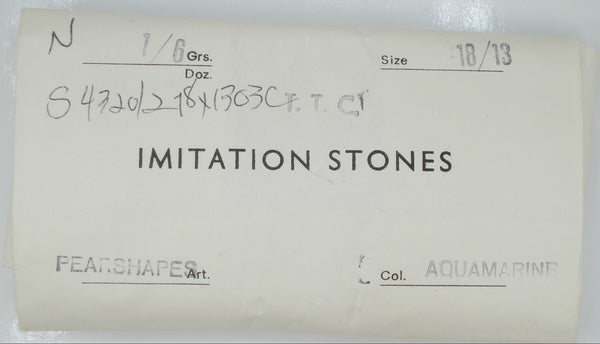 18x13mm (4320/2) TTC Aqua Marine Pear Pendeloque Shape Czech