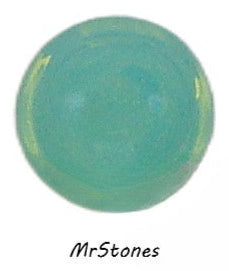 7mm (2194) Mint Green Opal Round Cabochon Czech