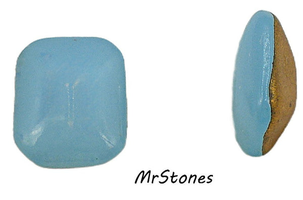 10x8mm (3436) Aqua Opal Cushion Octagon Buff Top Doublet West Germany