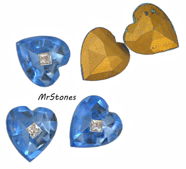 15x13.5mm (4800/2) TTC Light Sapphire Heart Shape 2.8mm Crystal Square Accent