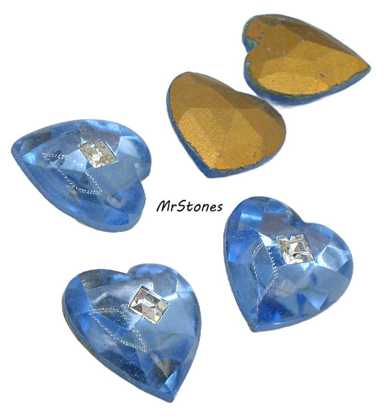 15x13.5mm (4800/2) TTC Light Sapphire Heart Shape 2.8mm Crystal Square Accent
