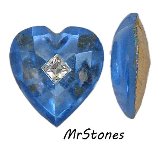 15x13.5mm (4800/2) TTC Light Sapphire Heart Shape 2.8mm Crystal Square Accent