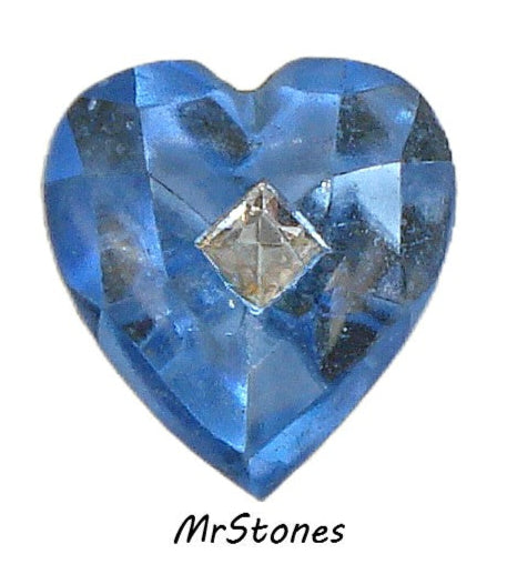 15x13.5mm (4800/2) TTC Light Sapphire Heart Shape 2.8mm Crystal Square Accent