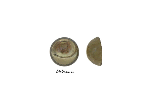 8mm (2194) Light Smoked Topaz Round Cabochon West Germany