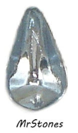 8x4.8mm (3101) Light Sapphire Buff Top Doublet Pear Shape 1pc or 1pkg 1080 W. German