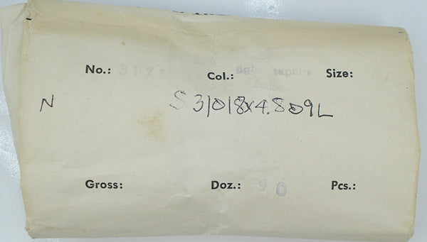 8x4.8mm (3101) Light Sapphire Buff Top Doublet Pear Shape 1pc or 1pkg 1080 W. German