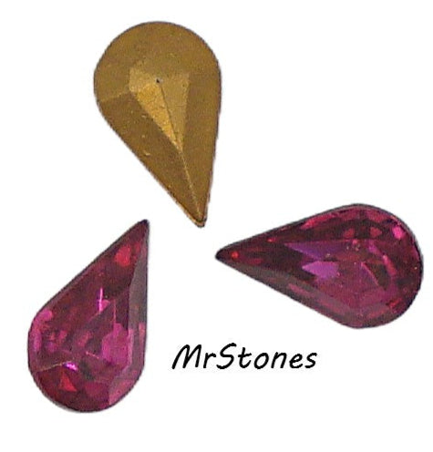 13x7.8mm (4300/2) TTC Ruby Rubinite Pear Shape Czech