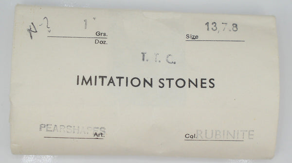 13x7.8mm (4300/2) TTC Ruby Rubinite Pear Shape Czech