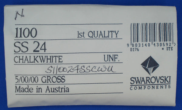 5.4mm (1100) (24ss) Chalk White Round Chaton
