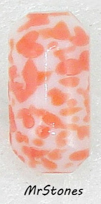 10x5mm (3436) Orange Speckled White Cushion Octagon Buff Top Doublet