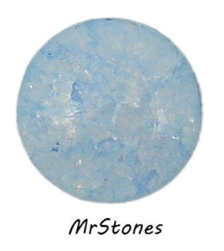 8.4-8.7mm (3189) (40ss) Med. Blue Crackle Round Buff Top Doublet 1pc or 5pc