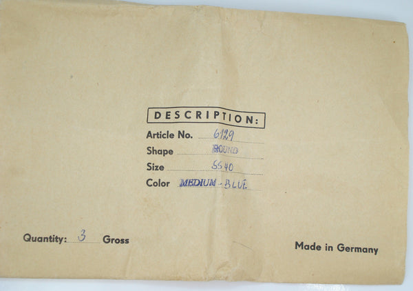 8.4-8.7mm (3189) (40ss) Med. Blue Crackle Round Buff Top Doublet 1pc or 5pc