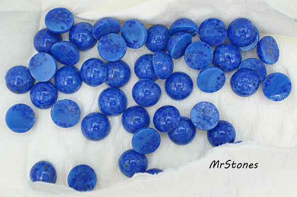 11mm (1684) Lapis Lazuli Matrix Round Cabochon Czech