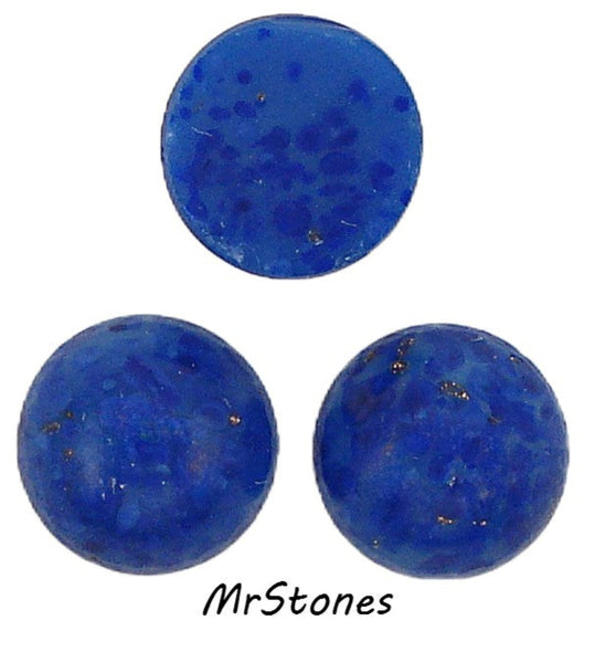 11mm (1684) Lapis Lazuli Matrix Round Cabochon Czech