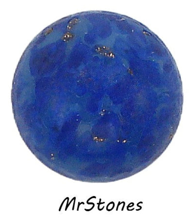 11mm (1684) Lapis Lazuli Matrix Round Cabochon Czech