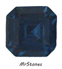 8mm (4671) Czech M/C Montana Sapphire Step Cut Square Octagon