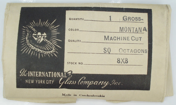8mm (4671) Czech M/C Montana Sapphire Step Cut Square Octagon